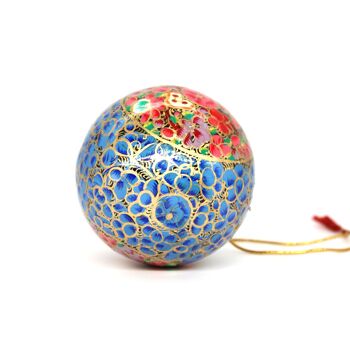 50 boules de Noël en papier mâché faites à la main et peintes à la main 15