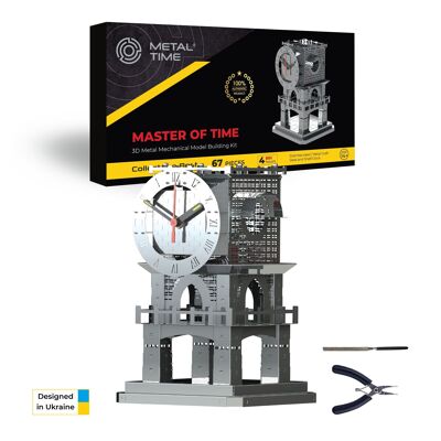 Kit de bricolage modèle mécanique Master of Time de la tour de l'horloge, 67 pièces