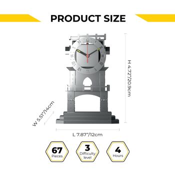 Kit de bricolage modèle mécanique Master of Time de la tour de l'horloge, 67 pièces 3