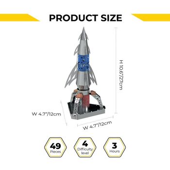 Kit de bricolage modèle mécanique-électrique Ad Astra de fusée, 49 pièces 3