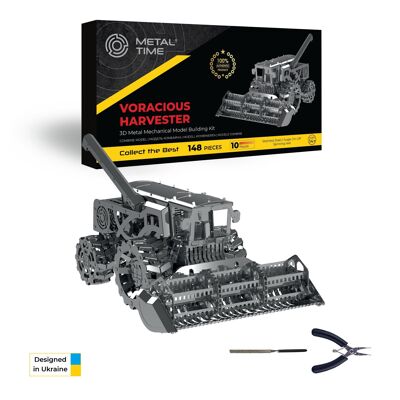 Voracious Harvester Kit de bricolage modèle mécanique de moissonneuse-batteuse, 163 pièces