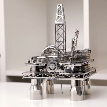 Kit de bricolage modèle mécanique Treasure Finder de plate-forme pétrolière, 250 pièces 4