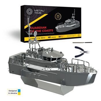 Kit de bricolage modèle mécanique gardien des côtes de bateau de la garde côtière, 161 pièces 1