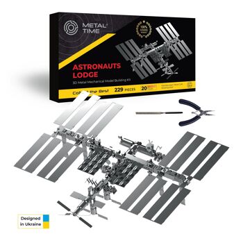 Kit de bricolage modèle mécanique et électrique Astronaut's Lodge de la Station spatiale internationale, 229 pièces 1