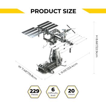 Kit de bricolage modèle mécanique et électrique Astronaut's Lodge de la Station spatiale internationale, 229 pièces 3