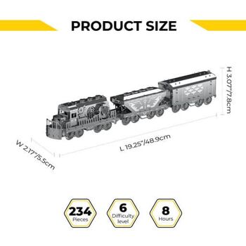 Kit de bricolage de modèle mécanique de locomotive lourde, 234 pièces 3