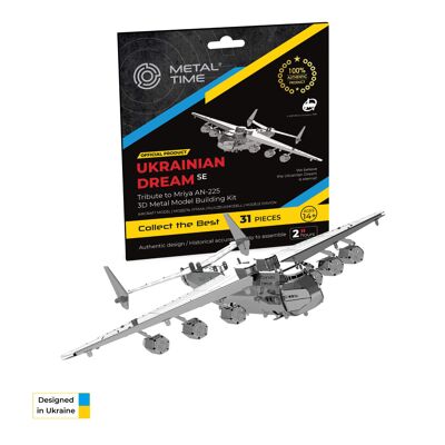 Kit de bricolage modèle statique SE officiel de rêve ukrainien d'avion AN-225 MRIYA, 31 pièces