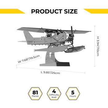 Kit de bricolage modèle mécanique Breeze Drifter d'avion Cessna 172, 81 pièces 3