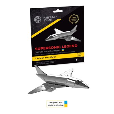 Supersonic Legend Kit de bricolage modèle statique d'avion Concorde, 7 pièces