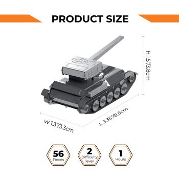 AMX-13/75 Kit de bricolage modèle statique de réservoir, 56 pièces 3