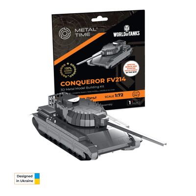 Conqueror FV214 Kit de bricolaje modelo estático de tanque, 46 piezas