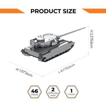 Conqueror FV214 Kit de bricolage modèle statique de réservoir, 46 pièces 3