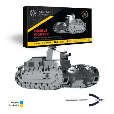 Kit fai da te modello Nimble Fighter Mechanical di carro armato, 179 parti