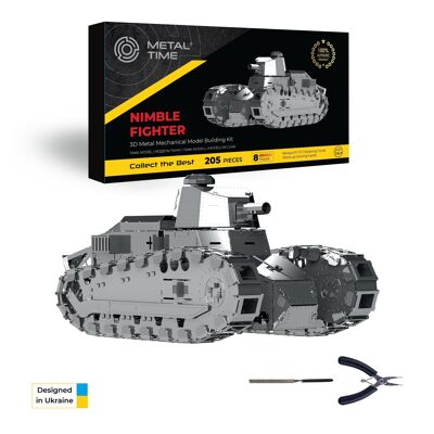 Nimble Fighter – kit de bricolage de modèle mécanique de char, 179 pièces