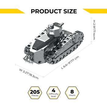 Nimble Fighter – kit de bricolage de modèle mécanique de char, 179 pièces 3