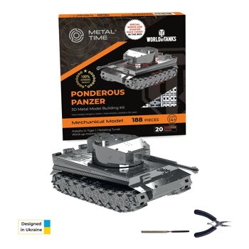Ponderous Panzer – kit de bricolage de modèle mécanique de char, 188 pièces 1