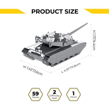 Kit de bricolage modèle statique Oplot T-84 de réservoir, 59 pièces 3