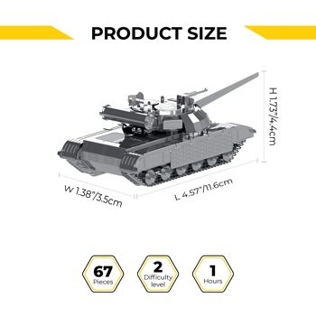 Bulat T-64 modèle statique kit de bricolage de réservoir, 67 pièces 3