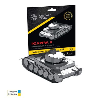 Pz.Kpfw. II Kit de bricolaje modelo estático de tanque, 42 piezas