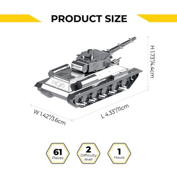 T-34/85 Kit de bricolage modèle statique de réservoir, 61 pièces 3