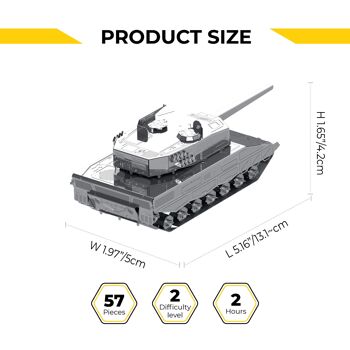 Kit de bricolage de char Leopard 2, modèle statique, 57 pièces 3