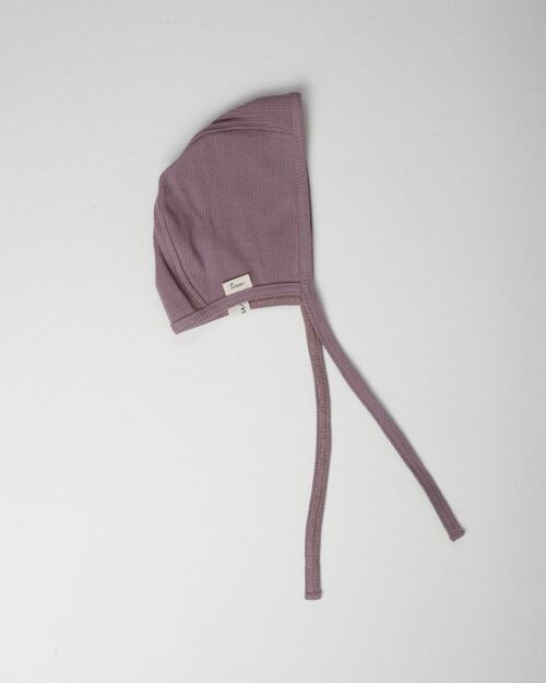 TISU ribbed baby bonnet, Lilac