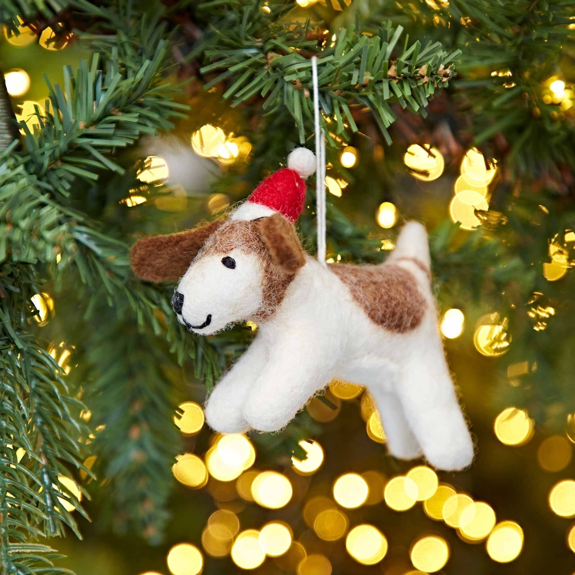 Felt Fido Dog Christmas Decoration