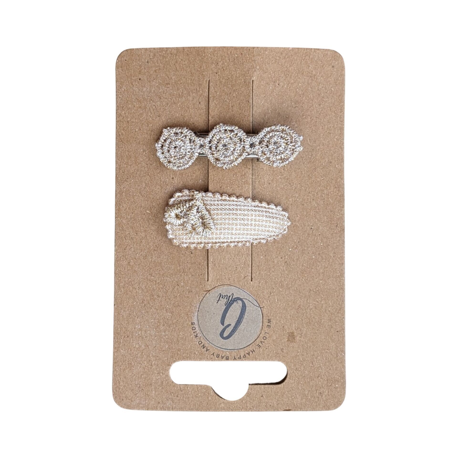 Pasadores para el pelo de bebé dorados y glamurosos