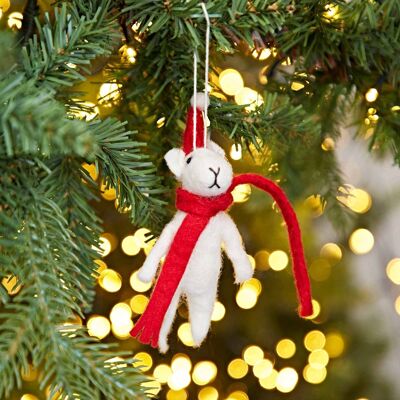 Felt Mouse Christmas Decoration
