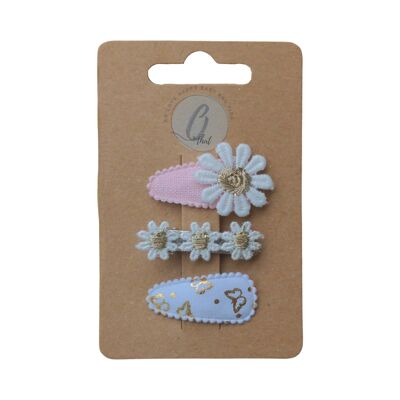 Baby hair clip Margrietje gold/pink OK 3659