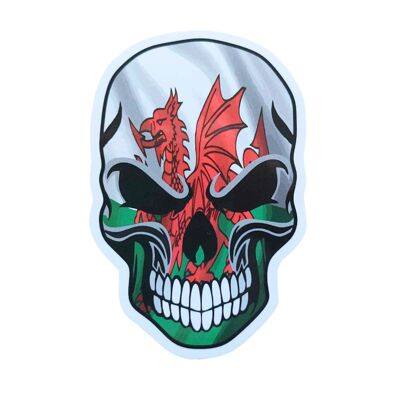Wales Skull Sticker