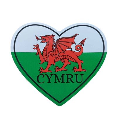 Corazón de Cymru Pegatina