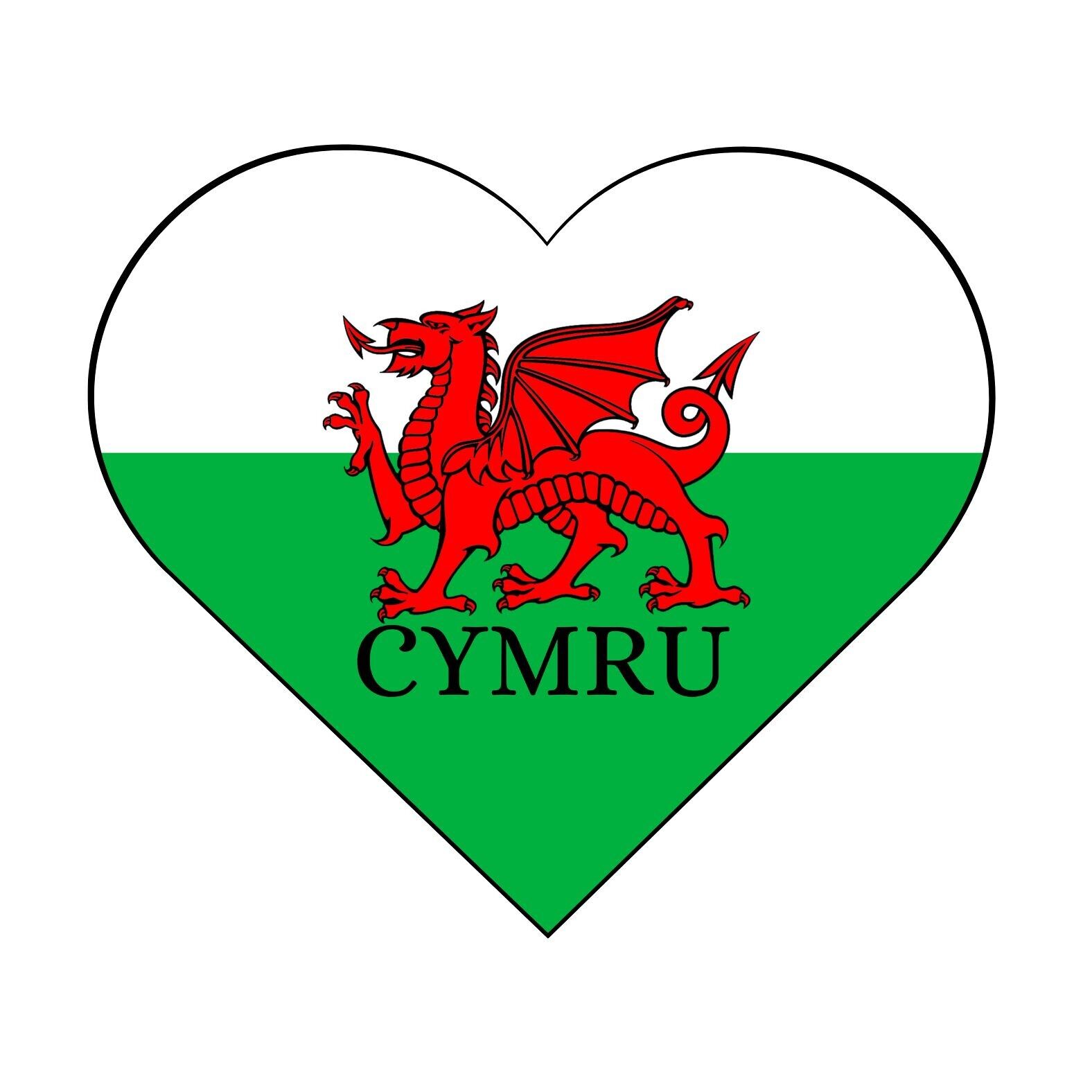 Cymru Herzaufkleber