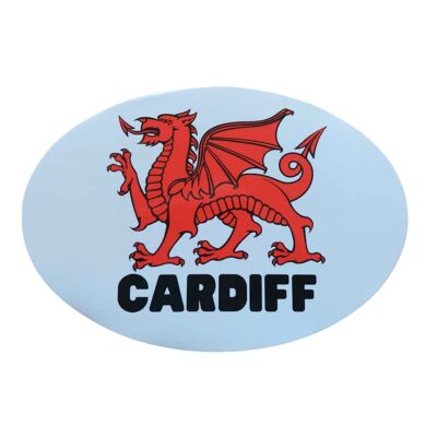 Pegatina Cardiff blanco