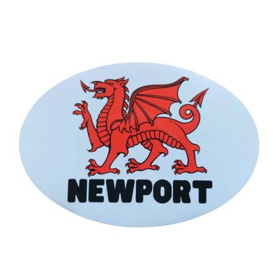 Newport weißer Aufkleber