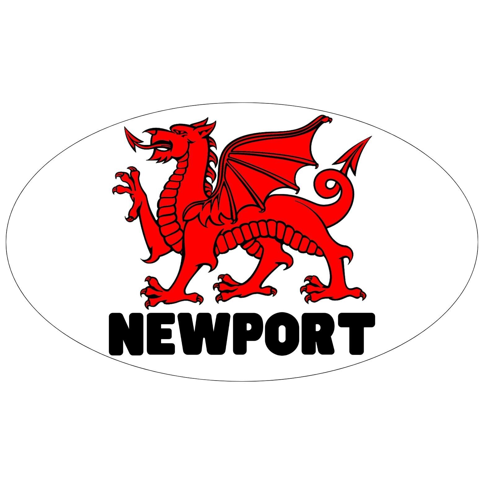 Newport weißer Aufkleber
