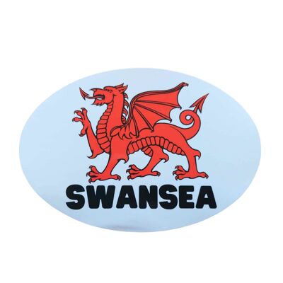 Swansea Weißer Aufkleber