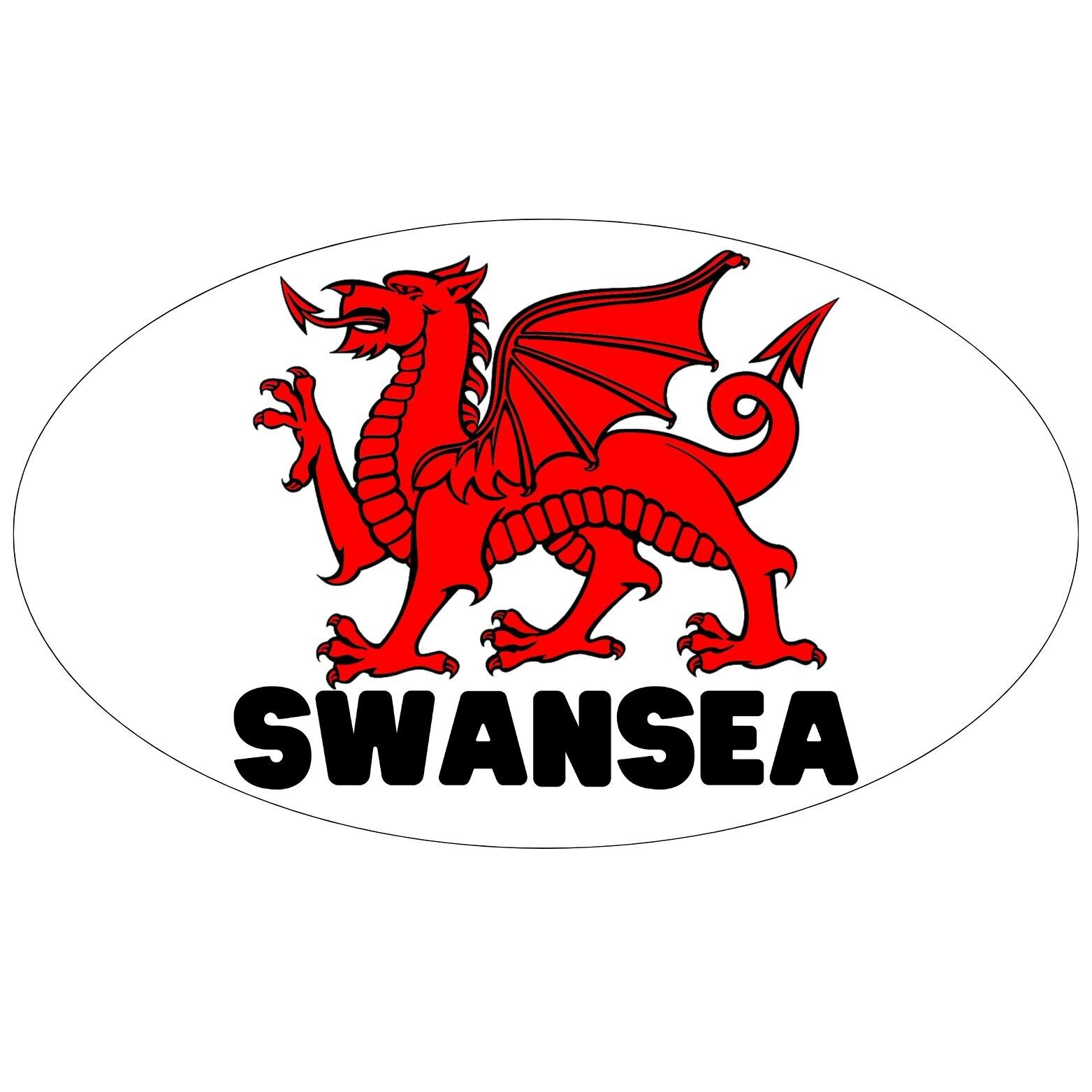 Swansea Weißer Aufkleber