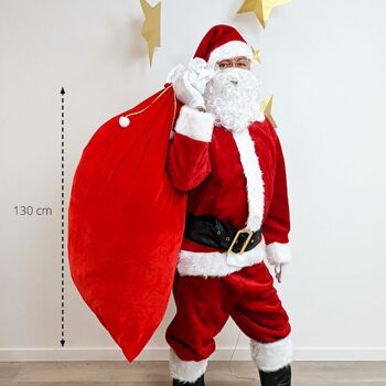 Grande Hotte Père Noël 130 X 70 cm- Velours épais, qualité premium 4