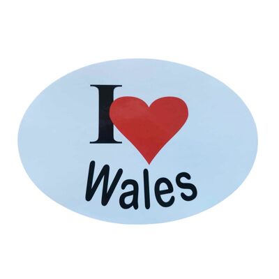 Ich ❤️ Wales-Aufkleber