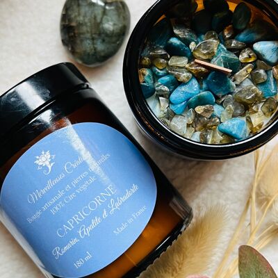 ASTRO Candle - Capricorn - Rosemary, Apatite and Labradorite