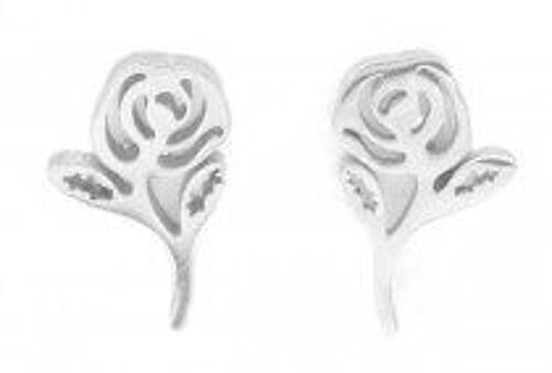 E-D20.3 E2065-079S S. Steel Studs Rose 12mm Silver