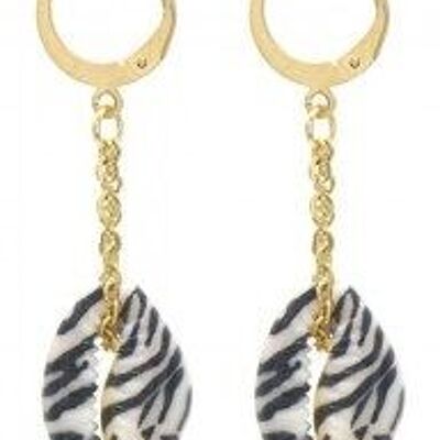 F-B4.1 E2121-061G S. Steel Earrings 5x1cm Gold