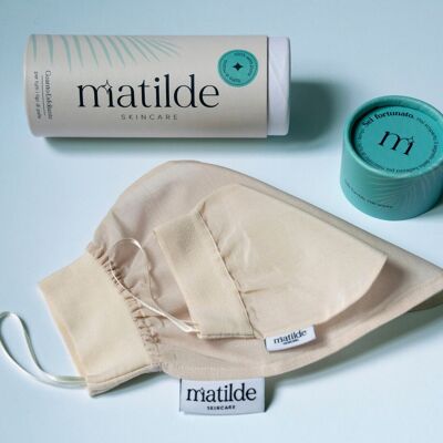 MATILDE Two Exfoliating Gloves: Body+Face in One Package