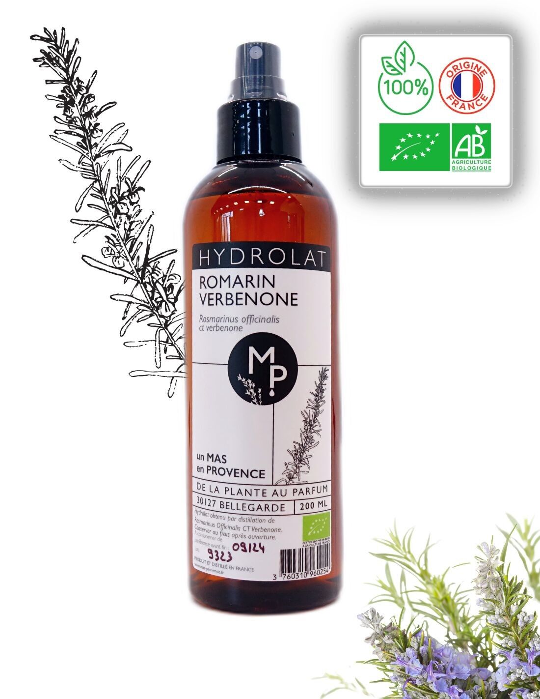 Idrolato di Verbenone al Rosmarino Biologico 200 ml