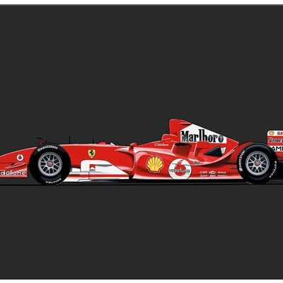 Panneau métallique de voiture de course Ferrari (15x20cm)