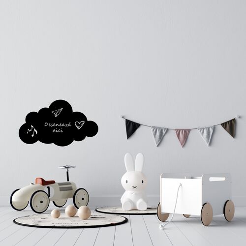 Cloud-shaped chalkboard sticker | wall decoration for kids