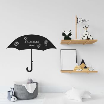 Autocollant de tableau en forme de parapluie | décoration murale pour enfants 1