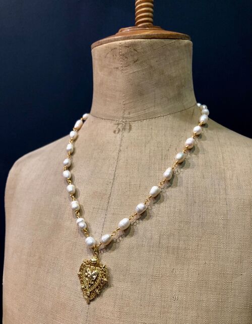 Collier Verona - Grosses Perles Blanches
