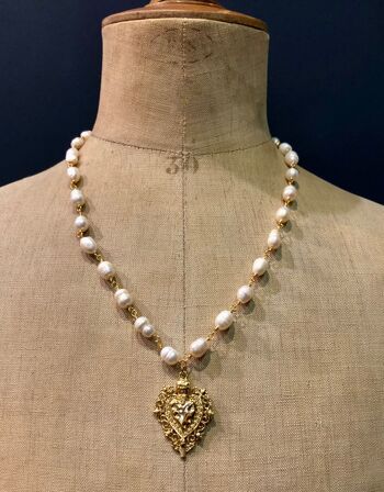 Collier Verona - Grosses Perles Blanches 2
